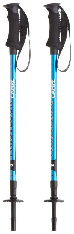 CAMPZ Komperdell Twistlock Wandelstokken, Blauw/zwart