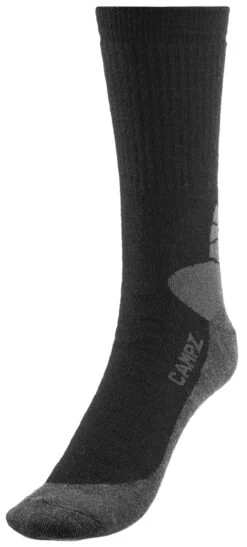 CAMPZ Expedition Socks Merino, Zwart/grijs