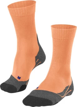 Falke TK2 Cool Trekking Sokken Dames, Oranje/grijs