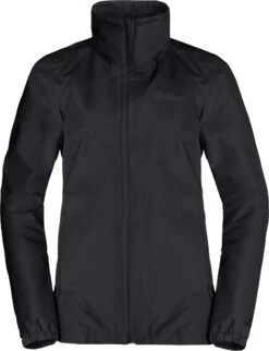 Jack Wolfskin Stormy Point 2L Jas Dames, Zwart