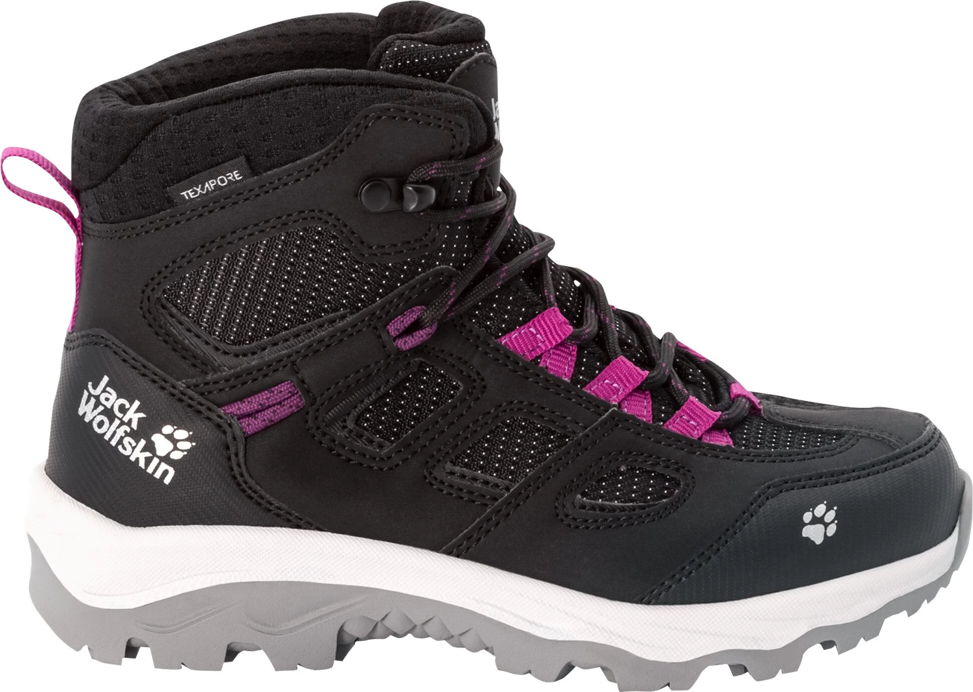 Jack Wolfskin Vojo Texapore Middelhoge Schoenen Kinderen, Zwart