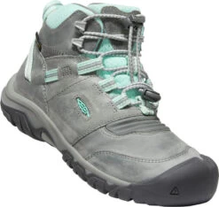 Keen Ridge Flex Mid WP Schoenen Jongeren, Grijs/turquoise