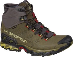 La Sportiva Ultra Raptor II Mid Leather GTX Schoenen Heren, Olijf/rood