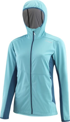 Löffler Light Windstopper Hooded Jacket Dames, Turquoise
