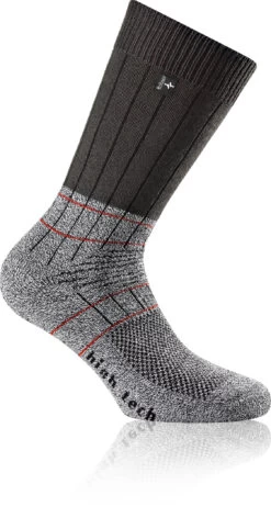 Rohner Fibre High Tech Sokken, Zwart/grijs