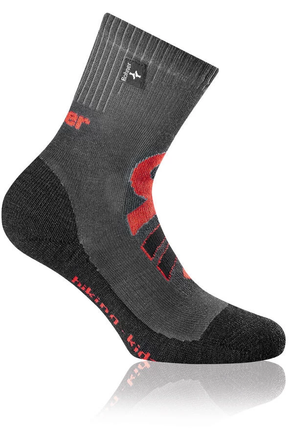 Rohner Hiking Sokken Kinderen, Grijs/rood