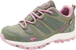 TROLLKIDS Rondane Hiker Lage Schoenen Kinderen, Groen/roze