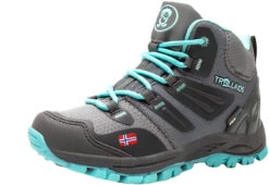 TROLLKIDS Rondane Hiker Middelhoge Schoenen Kinderen, Grijs/turquoise