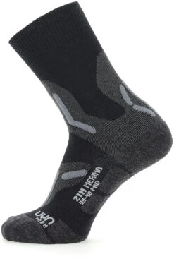 UYN Trekking 2in Merino Mid Sokken Dames, Zwart/grijs